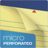 Perforated Writing Pads, Wide/Legal Rule, 50 Canary-Yellow 8.5 x 14 Sheets, Dozen