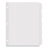 Big Tab Printable White Label Tab Dividers, 5-Tab, 11 x 8.5, White, 4 Sets