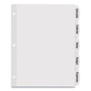 Big Tab Printable White Label Tab Dividers, 5-Tab, 11 x 8.5, White, 4 Sets