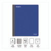 Three-Subject Twin-Wire Notebook, Medium/College Rule, Blue Cover, (150) 11 x 8.5 Sheets
