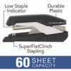 Omnipress SO60 Heavy-Duty Full Strip Stapler, 60-Sheet Capacity, Black/Gray
