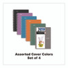 Wirebound Notebook, 2-Subject, Medium/College Rule, Assorted Cover Colors, (80) 9.5 x 6.52 Sheets, 6/Pack