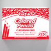 Colored Pencil Classroom Pack, 10 Colors, Box of 250