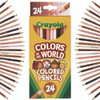Colors of the World Colored Pencils, Assorted Lead and Barrel Colors, 24/Pack