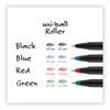 Rollerball Pen, Stick, Extra-Fine 0.5 mm, Blue Ink, Black/Blue Barrel, 72/Pack