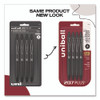 207 Plus+ Gel Pen, Retractable, Medium 0.7 mm, Black Ink, Black Barrel, 4/Pack