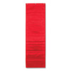 Storage Pocket Chart, 10 Pockets, Hanger Grommets, 14 x 47, Red