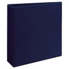 Heavy-Duty View Binder with DuraHinge and Locking One Touch EZD Rings, 3 Rings, 3" Capacity, 11 x 8.5, Navy Blue