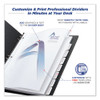 Customizable Print-On Dividers, 3-Hole Punched, 8-Tab, 11 x 8.5, White, 5 Sets