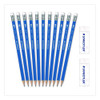 Pre-Sharpened Wooden Pencils with (40) Block Erasers, HB #2 Black Lead, Blue Barrel, 500/Pack