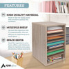 11 Compartment Wood Mail Paper Sorter Literature Organizer, 11 Sections, Letter Size, 10.75 x 11.75 x 16.2, Medium Oak