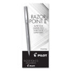 Razor Point Fine Line Porous Point Pen, Stick, Extra-Fine 0.3 mm, Black Ink, Black Barrel, Dozen