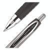 Signo 207 Gel Pen, Retractable, Medium 0.7 mm, Black Ink, Clear/Black Barrel, 8/Pack