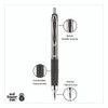 Signo 207 Gel Pen, Retractable, Medium 0.7 mm, Black Ink, Clear/Black Barrel, 8/Pack
