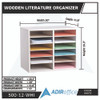 Wood Adjustable 12 Compartment Literature Organizer, 12 Sections, Letter Size, 20 x 11.8 x 16.3, White Wood Adjustable 12 Compartment Literature Organizer, 12 Sections, Letter Size, 20 x 11.8 x 16.3, White