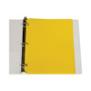 Two-Pocket Heavyweight Poly Portfolio Folder, 3-Hole Punch, 11 x 8.5, Yellow, 25/Box