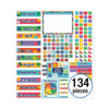 Calendar Bulletin Board Sets, 134-Piece Set, One World, 23" x 17", Multicolor