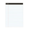 Premium Ruled Writing Pads with Heavy-Duty Back, Wide/Legal Rule, Black Headband, 50 White 8.5 x 11 Sheets, 6/Pack
