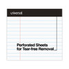Premium Ruled Writing Pads with Heavy-Duty Back, Wide/Legal Rule, Black Headband, 50 White 8.5 x 11 Sheets, 6/Pack