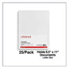 Laminated Two-Pocket Portfolios, Cardboard Paper, 100-Sheet Capacity, 11 x 8.5, White, 25/Box