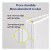 Durable View Binder with DuraHinge and EZD Rings, 3 Rings, 1" Capacity, 11 x 8.5, White, 12/Carton (9301)