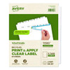 Index Maker EcoFriendly Print and Apply Clear Label Dividers with White Tabs, 5-Tab, 11 x 8.5, White, 5 Sets