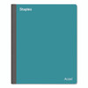 Three-Subject Twin-Wire Notebook, Medium/College Rule, Teal Cover, (150) 11 x 8.5 Sheets