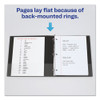 Mini Size Durable Non-View Binder with Round Rings, 3 Rings, 1" Capacity, 8.5 x 5.5, Black
