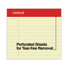 Perforated Ruled Writing Pads, Wide/Legal Rule, Red Headband, 50 Canary-Yellow 8.5 x 14 Sheets, Dozen