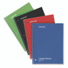 Wirebound Notebook, 1-Subject, Wide/Legal Rule, Assorted Cover Colors, (70) 10.5 x 8 Sheets, 4/Pack