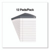 Notepads, Narrow Rule, 50 White 5 x 8 Sheets, 12/Pack