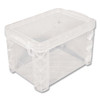 Super Stacker Storage Boxes, Holds 500 4 x 6 Cards, 7.25 x 5 x 4.75, Plastic, Clear