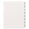 Write and Erase Big Tab Durable Plastic Dividers, 3-Hole Punched, 8-Tab, 11 x 8.5, White, 1 Set