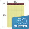 Gold Fibre Canary Quadrille Pads, Stapled with Perforated Sheets, Quadrille Rule (4 sq/in), 50 Canary 8.5 x 11.75 Sheets