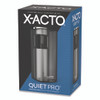 Model 1612 Quiet Pro Electric Pencil Sharpener, AC-Powered, 3 x 5 x 9, Black/Silver/Smoke