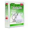 XtraLife ClearVue Non-Stick Slant-D Ring Binder, 3 Rings, 2" Capacity, 11 x 8.5, White
