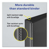 Durable View Binder with DuraHinge and EZD Rings, 3 Rings, 1" Capacity, 11 x 8.5, Black, (9300)