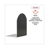 Magnetic Bookends, 6 x 5 x 7, Metal, Black, 1 Pair