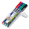 Lumocolor Porous Point Pen, Stick, Extra-Fine 0.4 mm, Assorted Ink and Barrel Colors, 4/Pack
