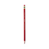 Col-Erase Pencil with Eraser, 0.7 mm, 2B, Carmine Red Lead, Carmine Red Barrel, Dozen