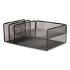 Wire Mesh Combination Organizer, Vertical/Horizontal, 4 Sections, Letter-Size, 11.2 x 17.4 x 6.54, Matte Black Wire Mesh Combination Organizer, Vertical/Horizontal, 4 Sections, Letter-Size, 11.2 x 17.4 x 6.54, Matte Black