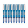 Precise V5 Rollerball Pen, Stick, Extra-Fine 0.5 mm, Blue Ink, Blue/Clear Barrel, Dozen