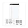 Premium Ruled Writing Pads with Heavy-Duty Back, Narrow Rule, Black Headband, 50 White 5 x 8 Sheets, 12/Pack