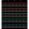 Black Storage Pocket Chart, 35 Pockets, 32.5" x 63.5"
