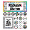 Motivational Bulletin Board Sets, Affirmation Station, 13.8" x 16", Multicolor, 32/Set