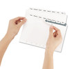Print and Apply Index Maker Clear Label Dividers with Label Strip/White Tabs, 7-Hole Punched, 8-Tab, 8.5 x 5.5, White, 1 Set