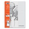 Whitelines Notebook, Medium/College Rule, Gray/Black/Orange Cover, (70) 11 x 8.5 Sheets, 12/Carton