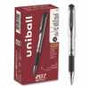 207 Impact Gel Pen, Stick, Bold 1 mm, Black Ink, Silver/Black Barrel