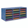 Classroom Collection Literature Sorter, 15 Sections, 28.5 x 12.37, Blue
