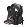 Contour Laptop Backpack, Fits Devices Up to 17", Ballistic Nylon, 15.75 x 9 x 19.5, Black